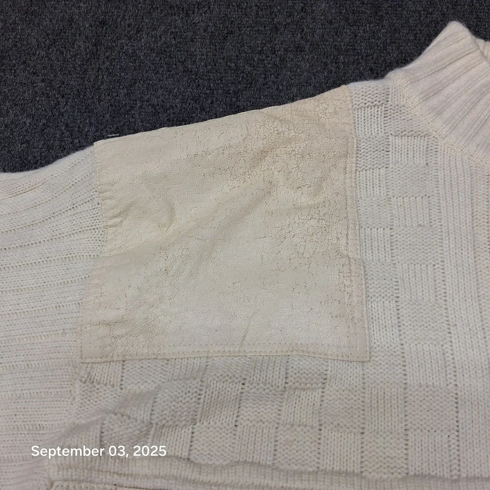 VTG Y2K 90s Platinum Life‎ Bare Fox Biggie Sweater Size 3XL White